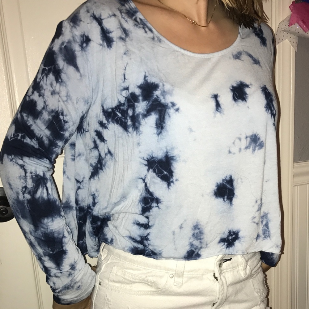 Blue Tie-Dye Long Sleeve